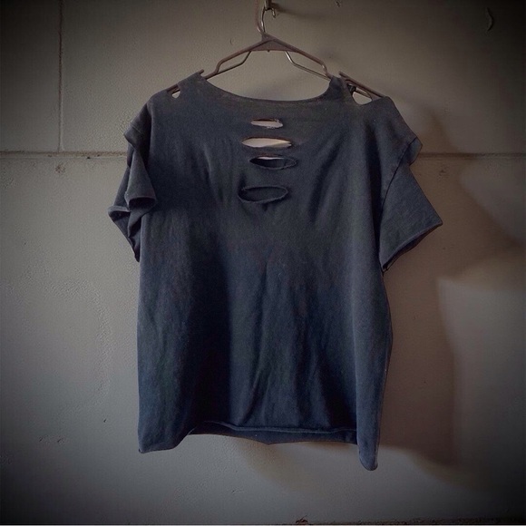 Nirvana Tee - M/L - Grunge Revival Piece Handmade Distressed - Picture 3 of 8